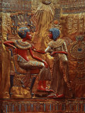 Wooden Throne, Gilded and Inlaid, Showing King Tutankhamun, 1332-1322 BC Photographic Print
