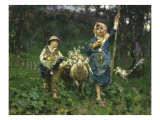 The Shepherdesses reproduction procédé giclée