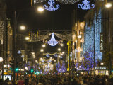 Christmas Lights in Oxford Street, London, England, United Kingdom, Europe Photographic Print by Hazel Stuart