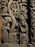 Nordic Saga or Legend of Siegfried or Sigurd, 12th century wood panel from Setesdale Church Norway Photographic Print
