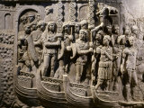 Roman Troops Embarking on Ships, Relief from Copy of Trajan's Column Photographic Print