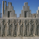 Staircase of Palace of Darius Persepolis Showing Procession of Dignitaries, Achaemenid Period Photographic Print