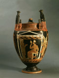 Goddess Aphrodite Looking into Mirror, Vase, Sicilian-Italian manufacture, 4th century BC Greek Photographie