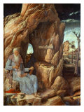 Saint Jerome, 341-420 AD, as Hermit in a Cave Giclee Print by Andrea Mantegna