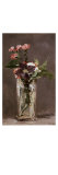 Carnations and Clematis in a Crystal Vase reproduction procédé giclée