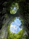 Two Openings in the Roof of the Zelske Jame Cave System in Skocjan Karst Gorge, Rakov Skocjan Photographie par Guy Edwardes