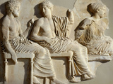 Poseidon, Apollo and Artemis, the Parthenon Frieze (East Side), c. 442-38 BC Classical Greek Photographie