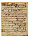 Autograph Score of the Magnificat for 5 Voices by Francesco Durante Giclee Print