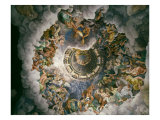 View of Olympus, Home of the Gods, Fresco in the Room of the Giants Giclée-Druck von Giulio Romano
