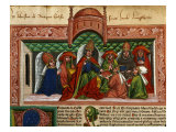 Pope Nicholas V Receiving Book 1397-1455 Impressão giclée Pope Nicholas V Receiving Book 1397-1455 Impressão giclée