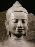 Face, Buddha Protected by the Naga, Sandstone, late 12th - early 13th century Photographic Print