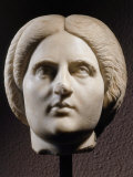 Woman, Marble Head, Roman, 193 - 211 AD Photographie