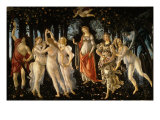 La Primavera (Spring), c.1477, with Venus, Zephyr, Chloris, Flora, Mercury, Cupid, Three Graces Giclee Print