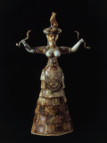 Goddess Holding Serpents, c. 1500 BC from Palace of Knossos, Crete Photographie