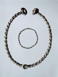Torque and Bracelet, Silver, 3rd century BC Celtic, from Carpenedolo, Italy Photographic Print