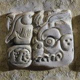 Mayan Glyphs, Stuccowork, Found inside Temple XVIII, Mexico Photographic Print