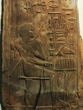 The Deceased Seated in Front of an Offering Table, 5th Dynasty 2450-2325 BC Photographic Print