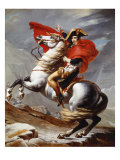 Napoleon Bonaparte, 1769-1821, Emperor of the French, Crossing the Alps Giclee Print by Jacques Louis David