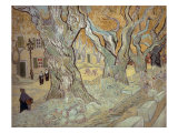 The Road Menders at Saint-R, or Large Plane Trees, 1889 Giclee Print by Vincent van Gogh