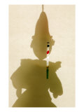 Silhouette of a Sock Puppet Peeking Through a Screen Giclee Print by Daniel Root