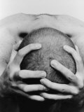 Top View of Man Clutching His Head Photographic Print by Eric O'Connell