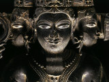 God with Three Faces, Brahma, Blue Schist, 11th - 12th century Photographic Print