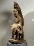 Bodhisattva Samantabhaddra on Elephant, Marble with Traces of Polychrome, Sui Dynasty, 589-618 AD Photographic Print