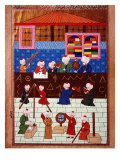 Wise Men and Astronomers in the Galata Observation Tower, Ottoman Minature, 16th century Reproduction procédé giclée