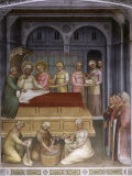 Birth of Virgin Mary to Saint Anne, Jesus baptised by John the Baptist, Dome of Paradise, fresco Photographie