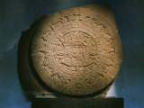 Aztec Calendar or Sun Stone, Basalt Monolith with Carvings of 5 Aztec World-eras Photographie