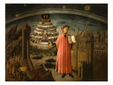 La Divina Commedia Illumina Firenze, Dante Aligheri Giclee Print by Domenico Di Michelino 