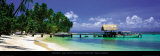 Beach and Jetty with Boat, Pigeon Point, Tobago, Caribbean Affiche par Tom Mackie