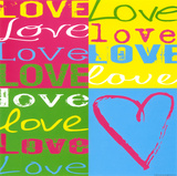 Love Squares Poster by Louise Carey