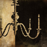 Black and White Chandelier I Prints by Jennifer Pugh