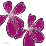 Purple Flower Duo Posters by Debbie Halliday