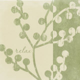 Green and Cream Relax Kunst von Jennifer Pugh