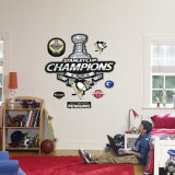 Pittsburgh Penguins Stanley Cup Champions Logo Wall Decal