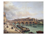 View of Pont Neuf, 1832 Giclee Print by Guiseppe Canella