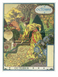 Octobre reproduction procédé giclée par Eugene Grasset