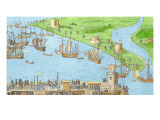 The Encampment of the English Forces Near Portsmouth During the Battle of the Solent Giclee Print by James Basire
