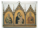 Madonna and Child with SS. Matthew and Nicholas, Altarpiece, 1328 reproduction procédé giclée par Bernardo Daddi