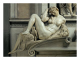 Tomb of Giuliano De' Medici, Detail of Night, 1520-33 Giclee Print by Michelangelo Buonarroti 