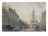The Strand with Somerset House and St. Mary's Church Giclee Print by Thomas Malton