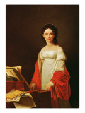 Portrait of the Singer Anna Borunova, 1821 Giclee Print by N. De Courteille