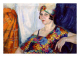 Portrait of Anna Skopina, 1925 Giclee-trykk av Fedor Semenovich Bogorodsky