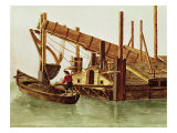 Dredging a Canal Reproduction procédé giclée par Jan van Grevenbroeck