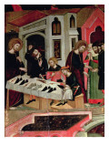 Saint Mark Curing the Hand of the Cobbler Anianus, Detail from the 'Altarpiece of Saint Mark', 1346 Giclee Print by Arnau Bassa