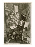 Artist at Work, from 'Recueil de Figures..', pub. Paris, 1737 Giclee-trykk av Abraham Bosse Artist at Work, from 'Recueil de Figures..', pub. Paris, 1737 Giclee-trykk av Abraham Bosse