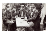The Comte de Paris and his Brother, the Duc de Chartres, Playing Dominoes as Guests of the Army of  Giclee Print by James F. Gibson