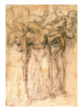 Study of Mourning Women reproduction procédé giclée par Michelangelo Buonarroti 
